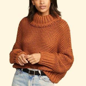 BEAUTIFUL CONDITION! Free People, Orange My Only Sunshine Sweater, XS